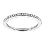 LuvMyJewelry Whisper 14K Gold Round Diamond Studded Eternity Band Ring - 0.21cts