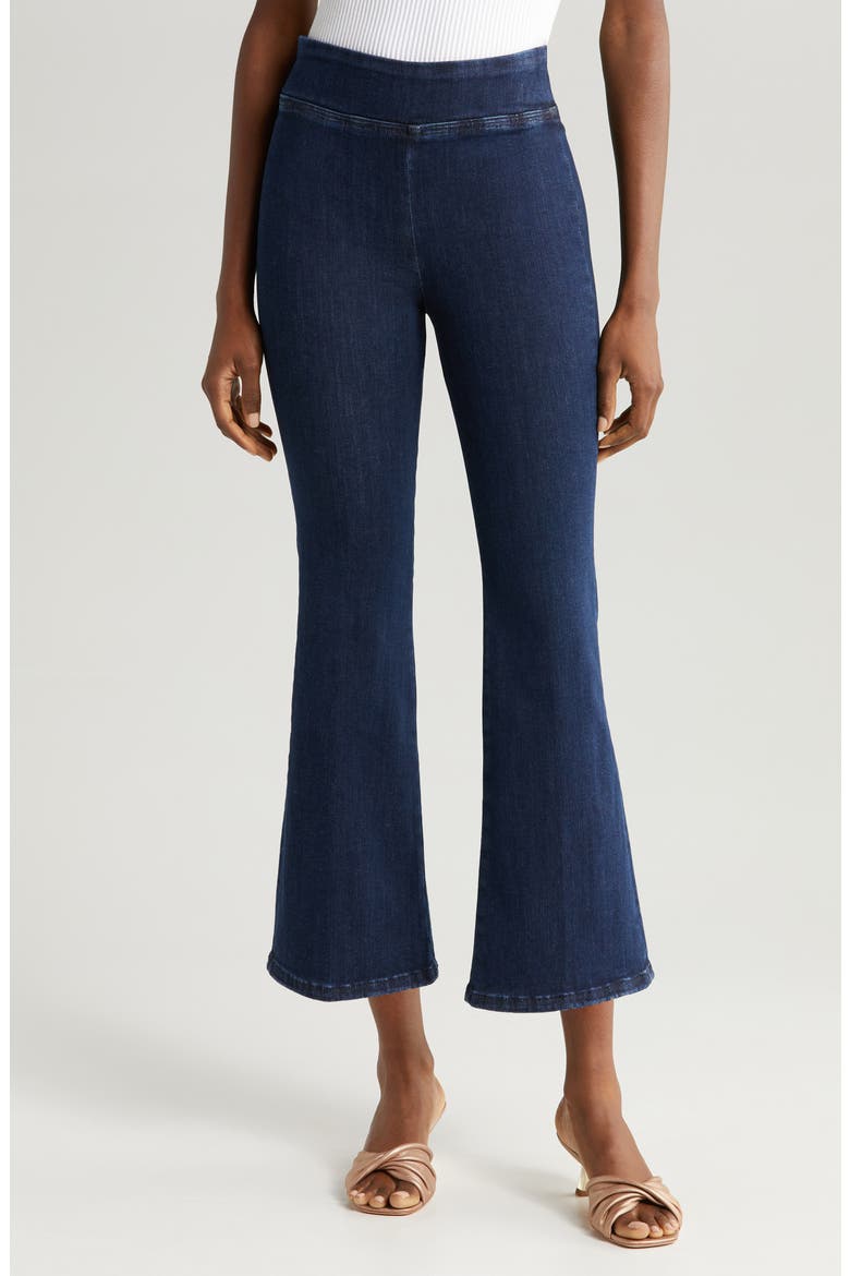 Jet Set Crop Mini Bootcut Pull-On Jeans, Main, color, KELLER