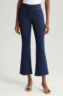 FRAME Jet Set Crop Mini Bootcut Pull-On Jeans