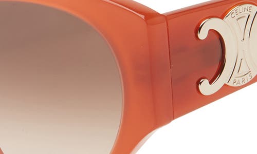 Celine Maxi Triomphe 55mm Butterfly Sunglasses In Orange