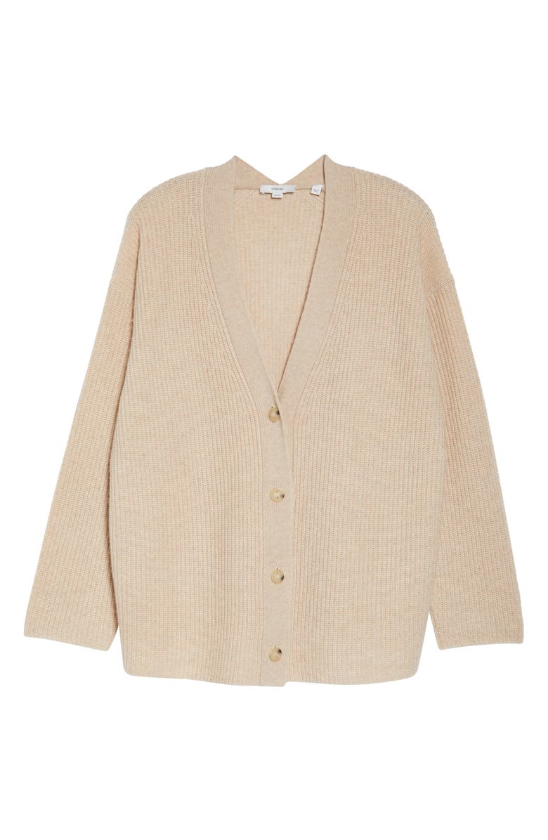 Vince Cashmere & Wool Shaker Rib Cardigan, Alternate, color, 