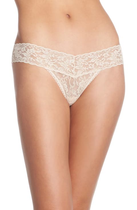 'Signature Lace' Low Rise Thong