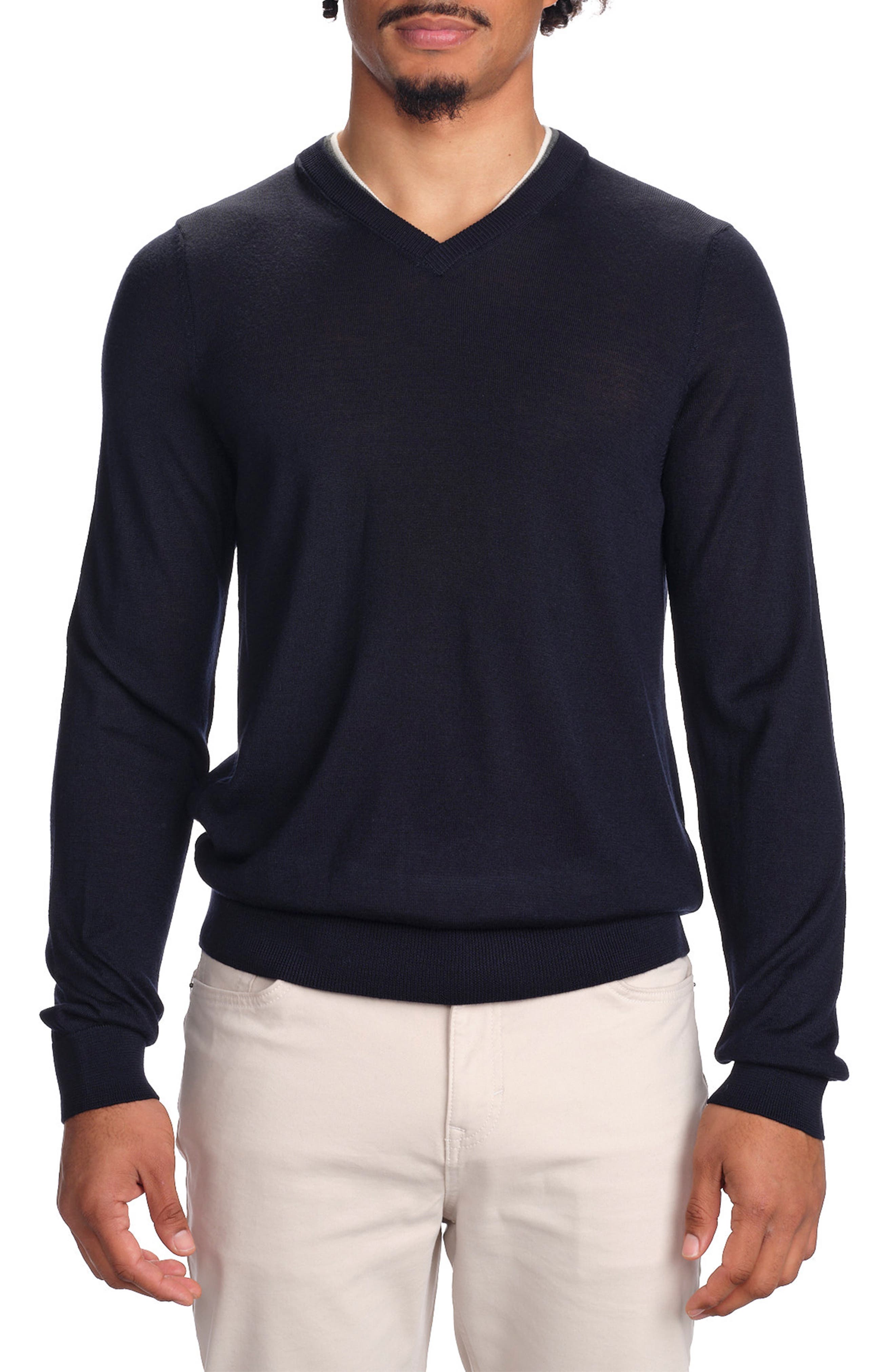 STUDIO GARNET LOS ANGELES Merino Wool V-Neck Pullover