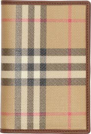 Burberry Check Folding Card Case