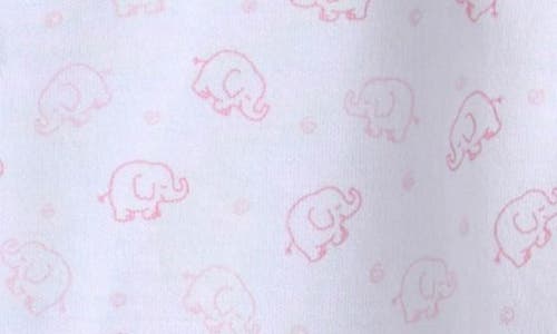 Kissy Kissy Ele-fun Print Pima Cotton Footie In White