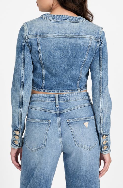 GUESS GUESS GEMMA CROP DENIM JACKET 