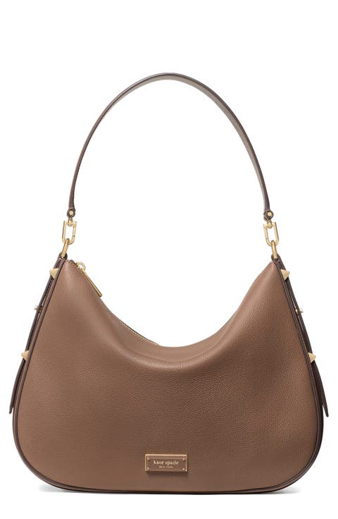 large liv pebble leather hobo bag