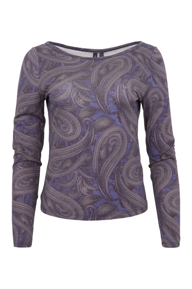Carly Merino Long Sleeve Boatneck Shirt, Main, color, Badalona Smoke