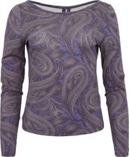 Lords of Harlech Carly Merino Long Sleeve Boatneck Shirt