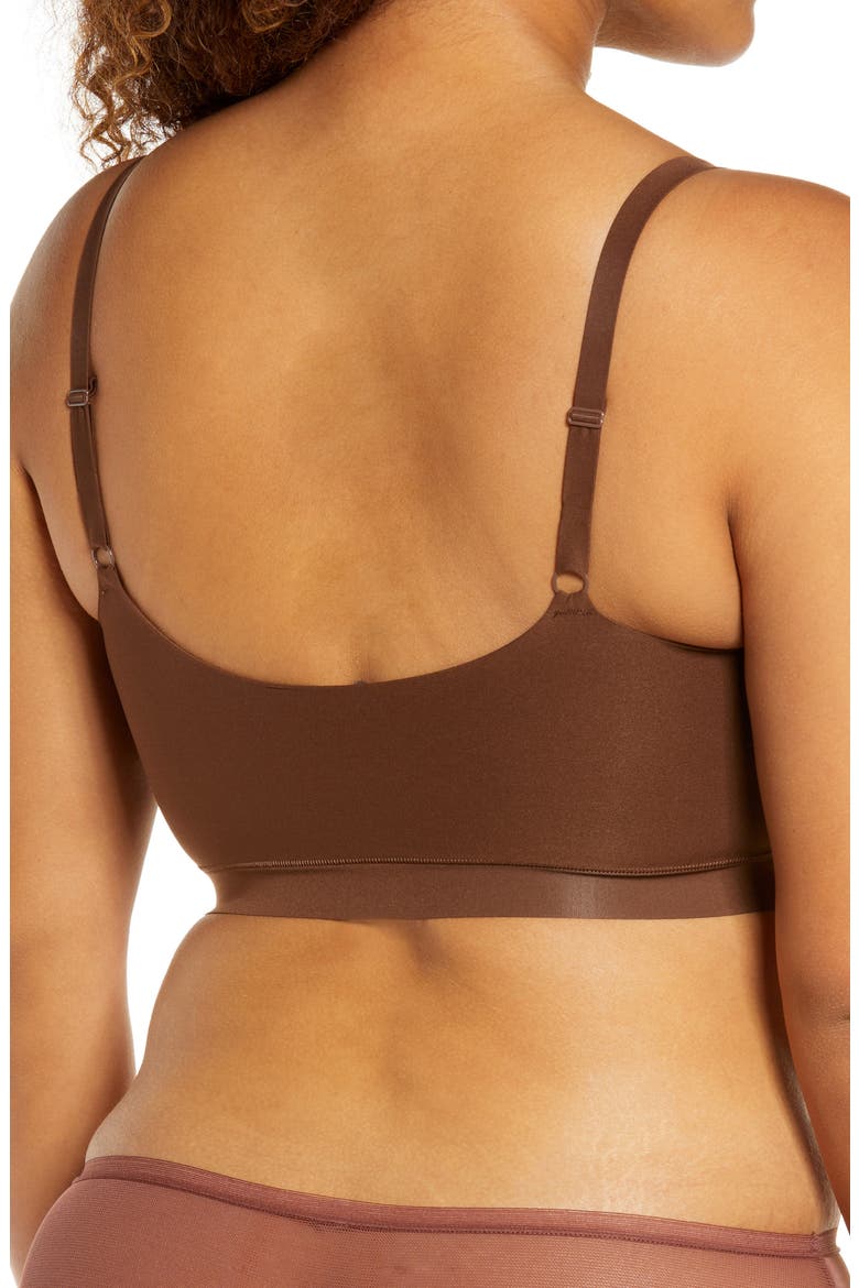 Soft Stretch Scoop Padded Bralette, Alternate, color, WALNUT