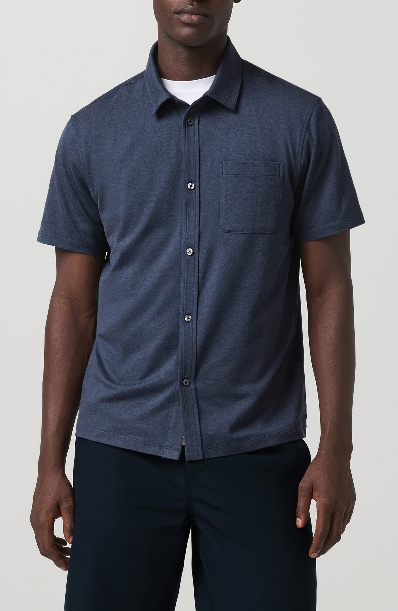 Ponto Short Sleeve Performance Button-Up Shirt - image 5
