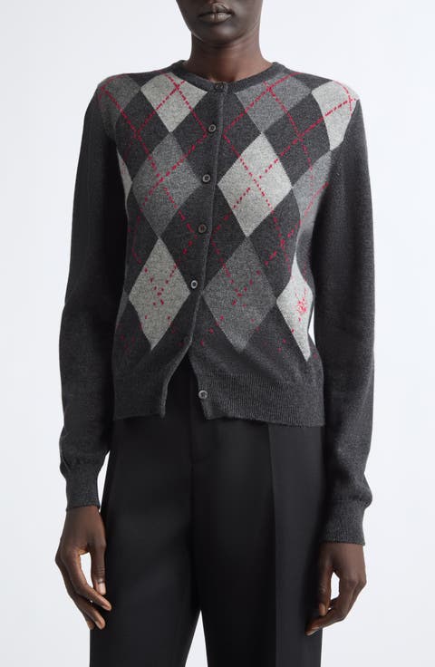 Clan Argyle Plaid Cashmere Cardigan
