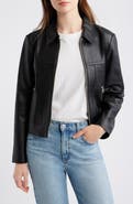 Madewell Shrunken Leather Zip Jacket