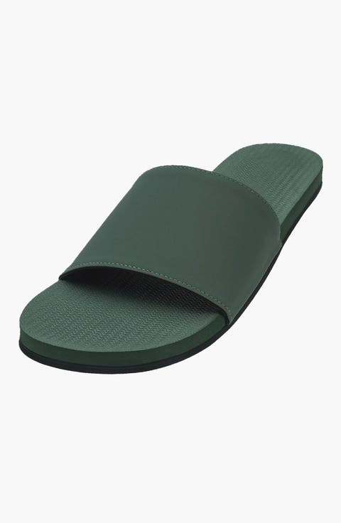 Responsibly-Made Tire Sole Slide Sandals (Male)