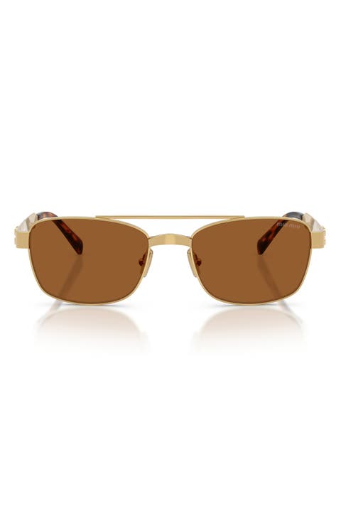 56mm Rectangle Sunglasses