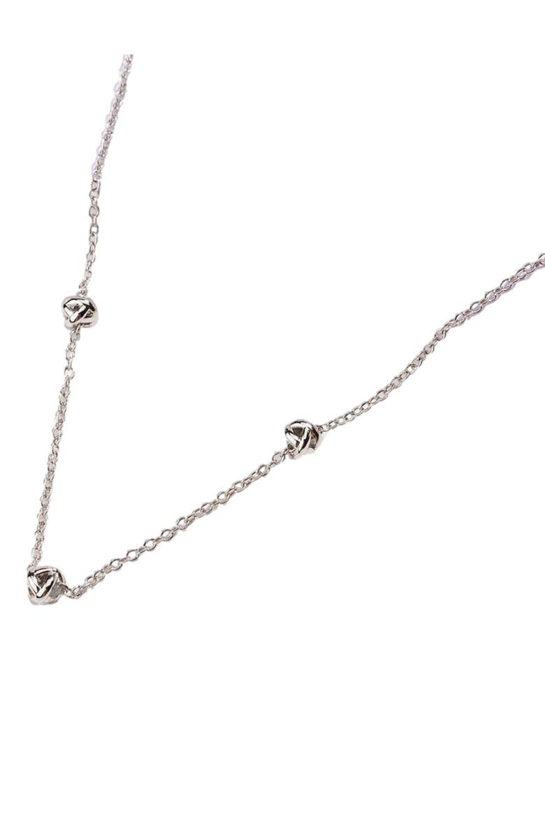 Hollywood Sensation Gold Love Knot Necklace, Alternate, color, Silver