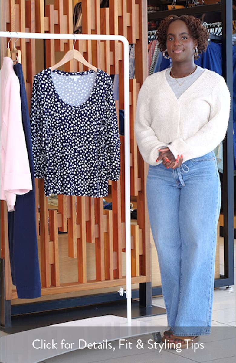 Ruffle Sleeve Print Top, sales video thumbnail