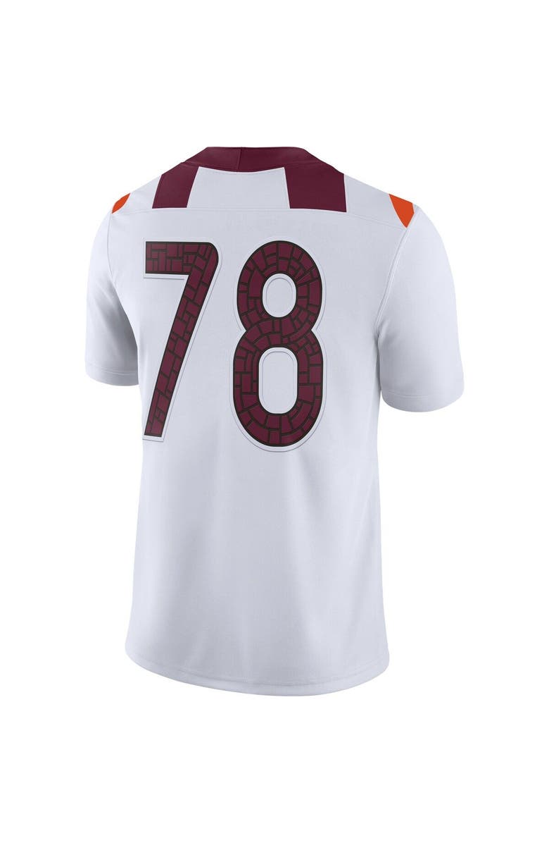 Nike Men's Nike #78 White Virginia Tech Hokies Game Player Jersey, Alternate, color, 