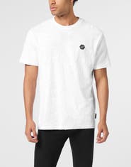 PHILIPP PLEIN Round Neck Jacquard T-Shirt Crest Men