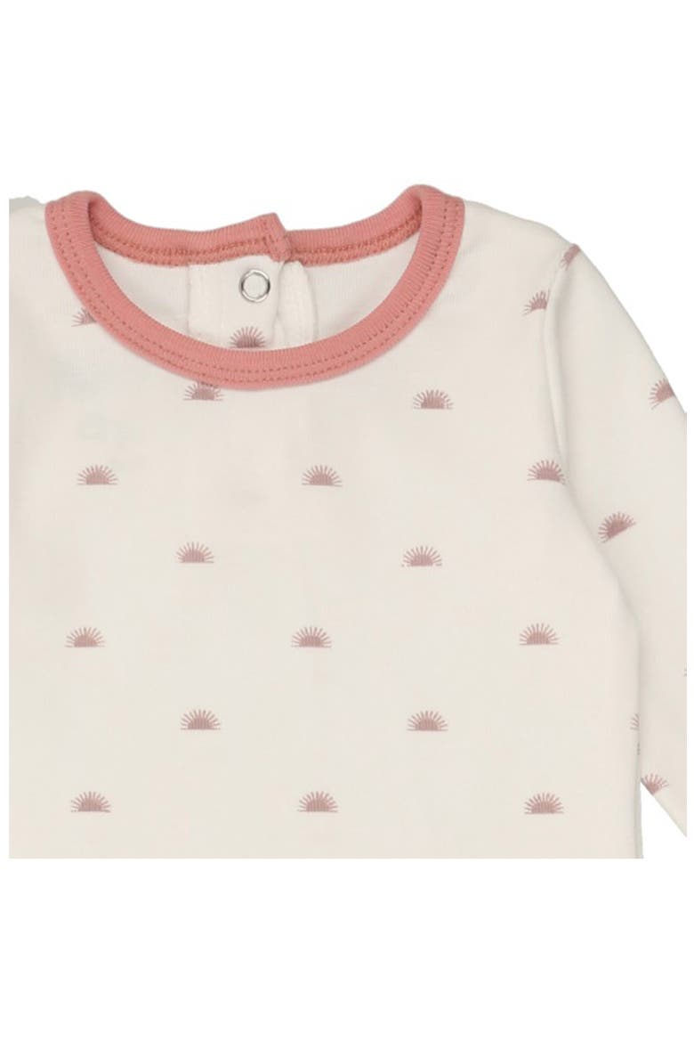 Sun Print Stretch Cotton Top & Leggings, Alternate, color, WHITE MAUVE