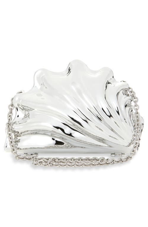 Jw Anderson Silver Shell Clutch In Silver 910