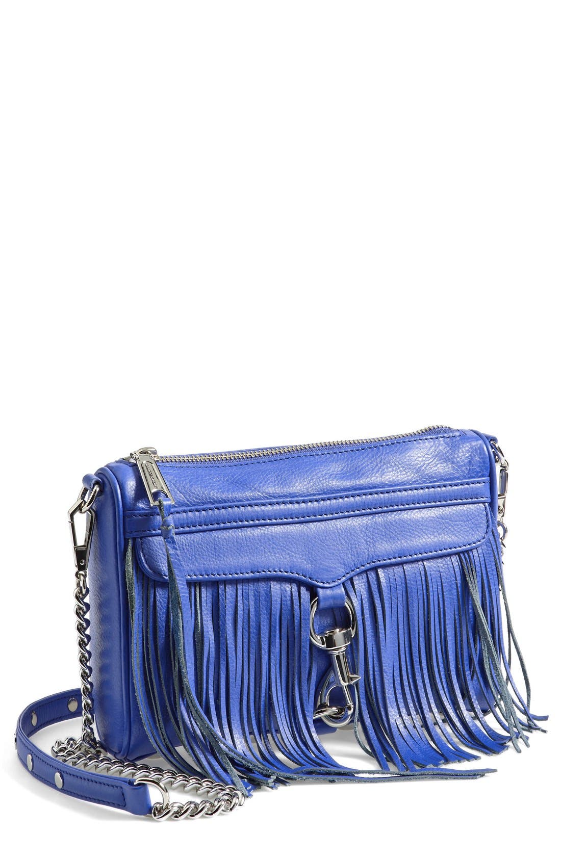 'Fringe Mini MAC' Convertible Crossbody Bag (Nordstrom Exclusive), Main, color, ULTRAVIOLET