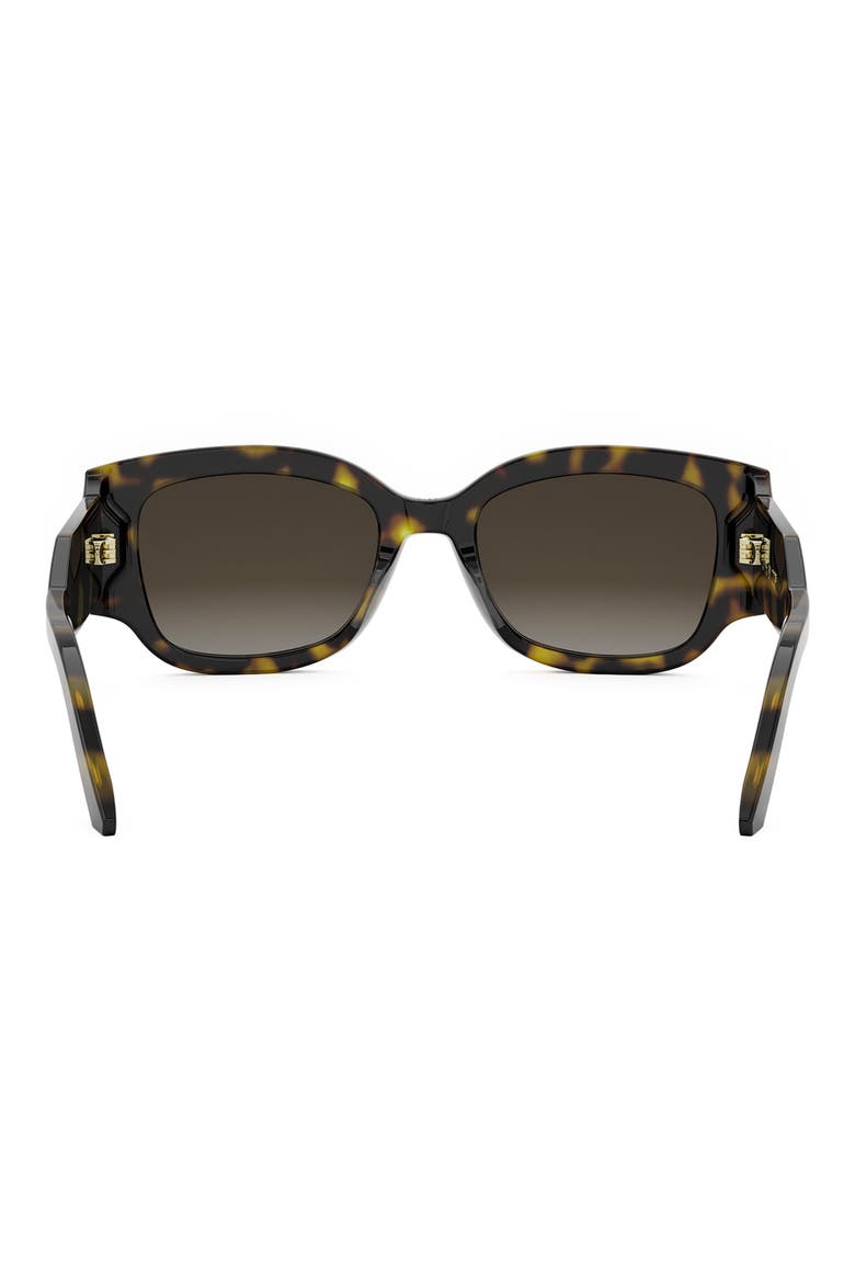 'DiorSignature S13I 52mm Rectangular Sunglasses, Alternate, color, DARK HAVANA / GRADIENT BROWN