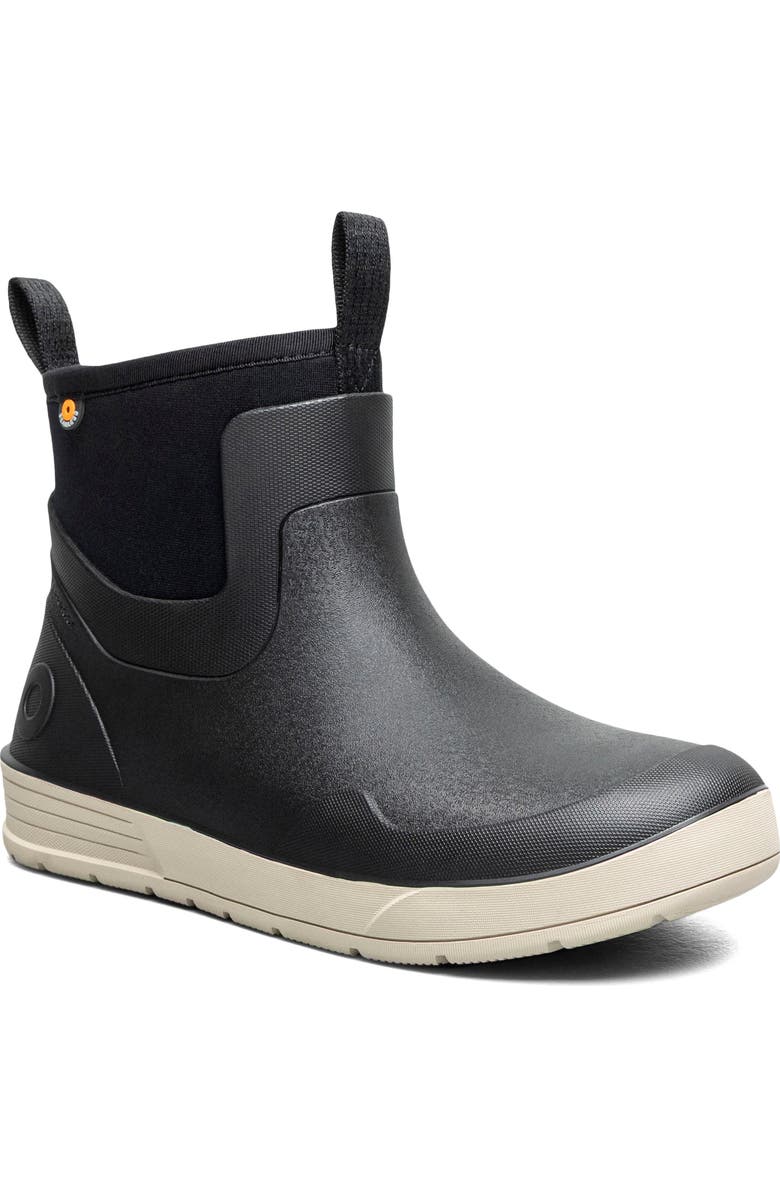 Bogs Rockaway Seamless Waterproof Chelsea Rain Boot, Main, color, Black