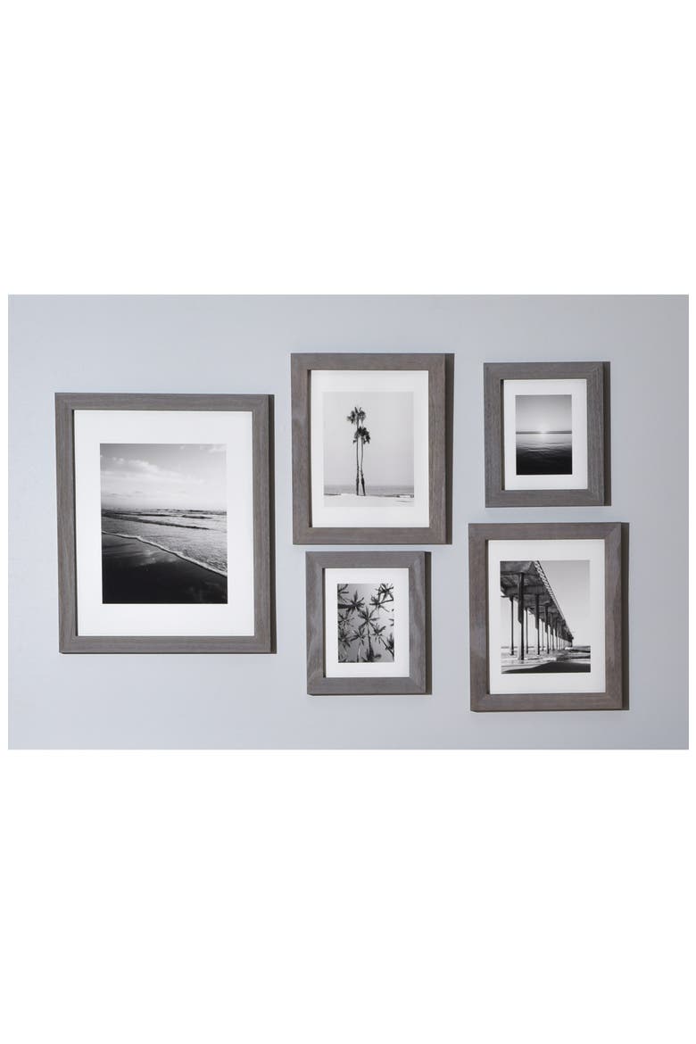 Ombré Beach 5-Piece Gallery Art Print Set, Alternate, color, WHITE