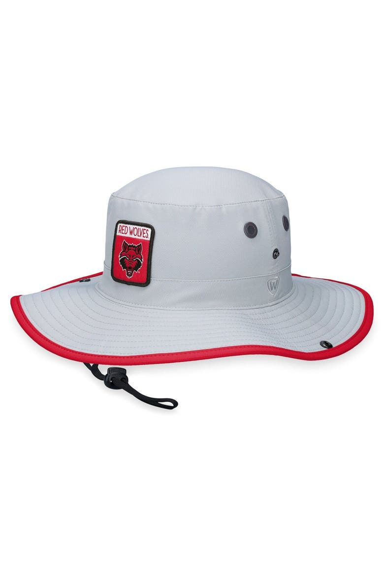 Men's Top of the World Gray Arkansas Razorbacks Steady Bucket Hat, Main, color, Gray