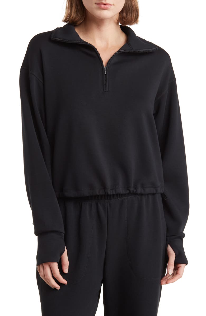 YOGALICIOUS Half Zip Scuba Sweatshirt, Main, color, 