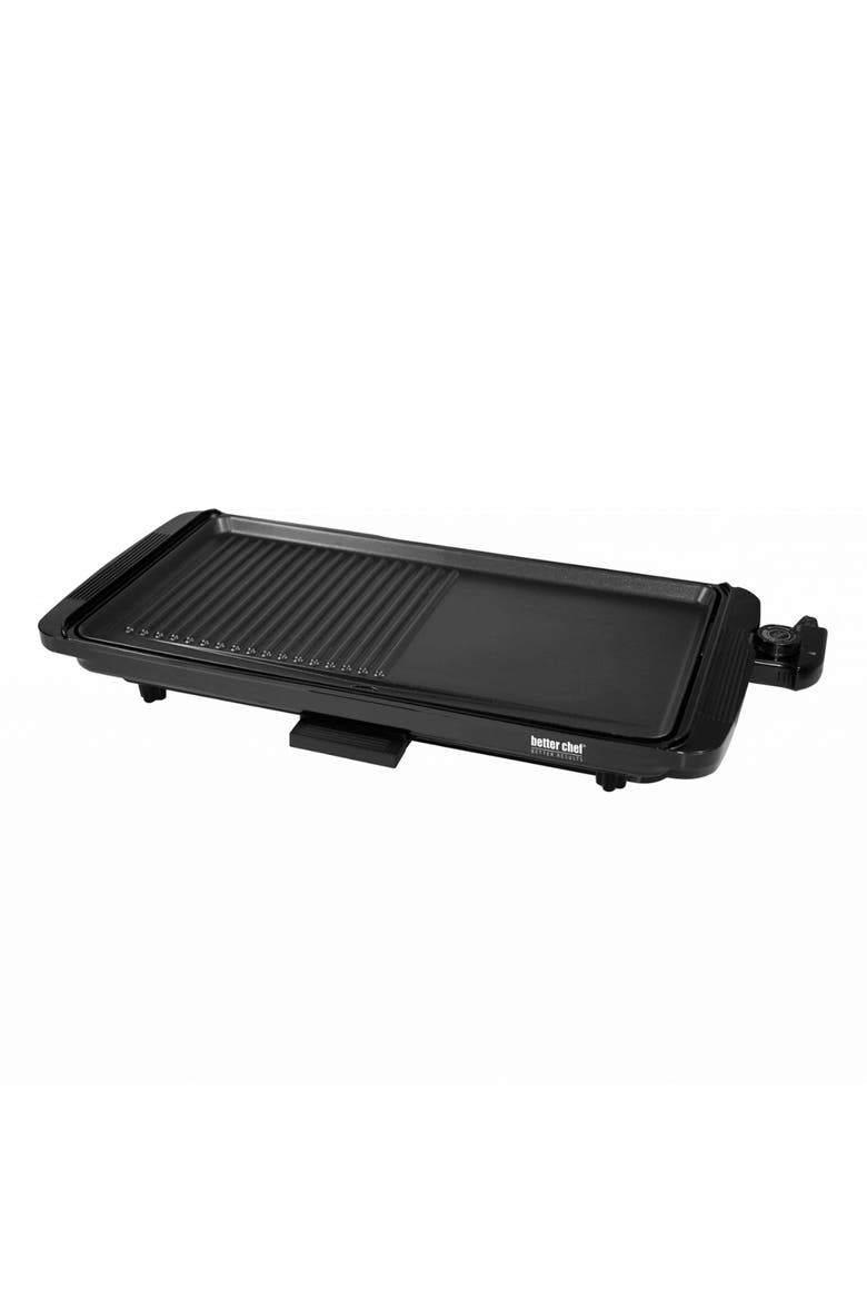 2 in 1 Family Size Electric Counter Top Grill/Griddle, Main, color, Black