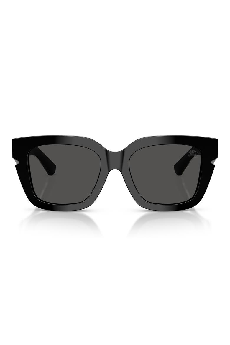54mm Square Sunglasses, Main, color, BLACK / DARK GREY