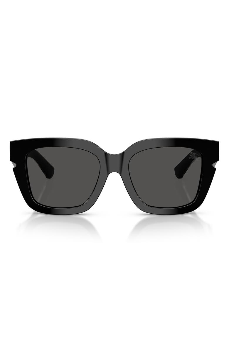 Burberry 54mm Square Sunglasses, Main, color, Black / Dark Grey