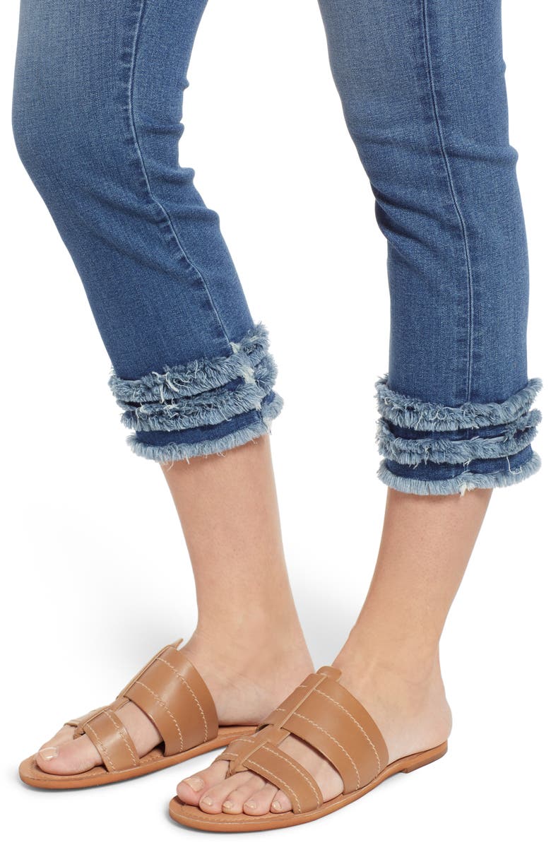 JEN7 by 7 For All Mankind JEN7 Cropped Fringe Hem Jeans, Alternate, color, 