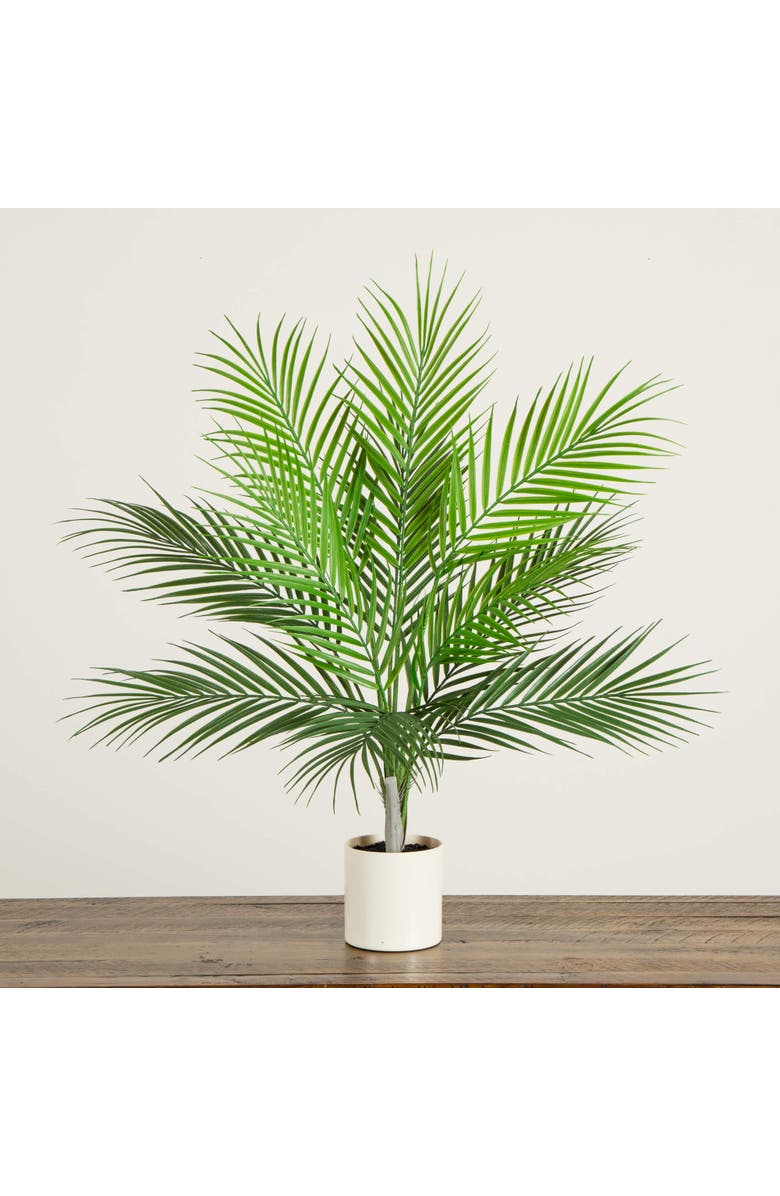 NEARLY NATURAL 30-in Artificial Palm Tree, Alternate, color, Green