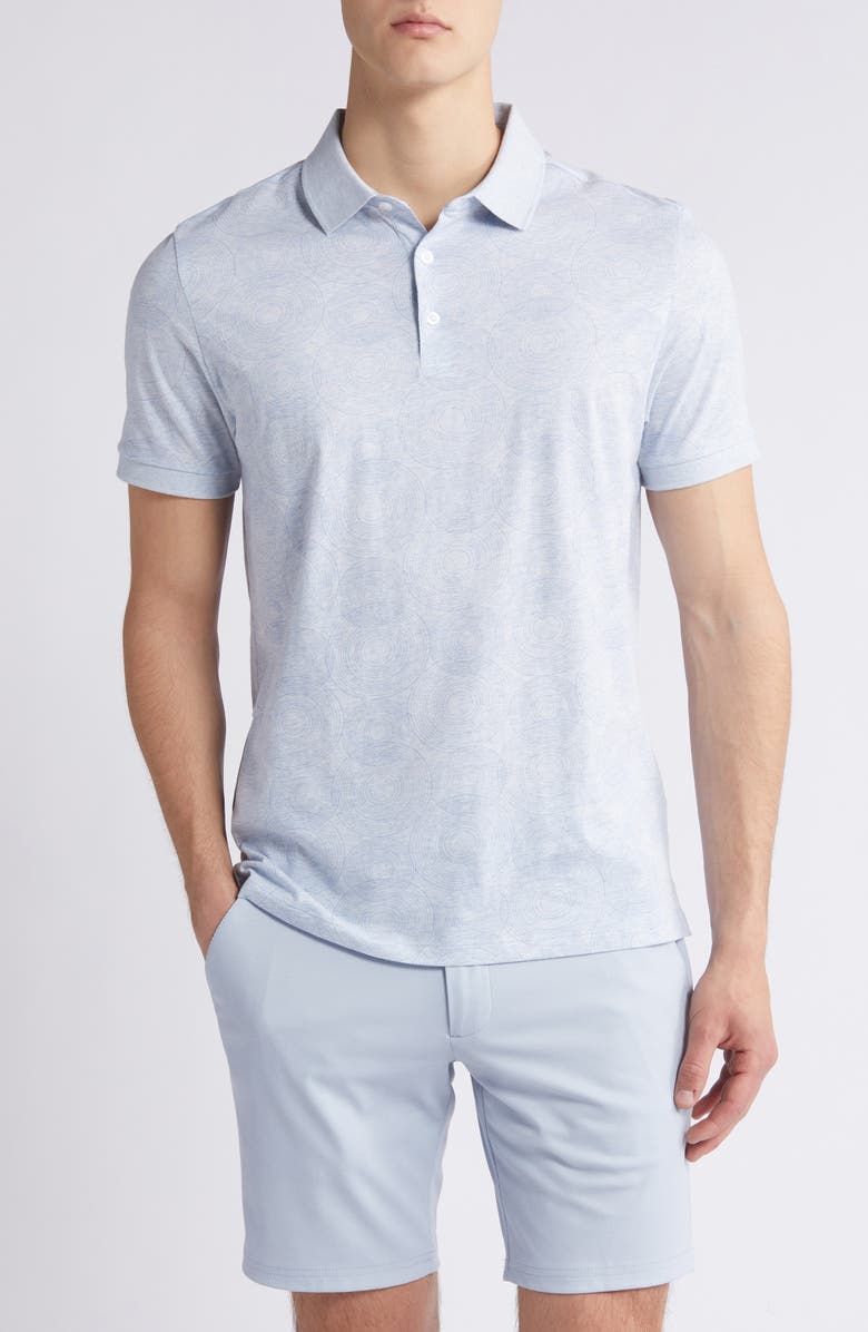 Robert Barakett Twain Medallion Print Polo, Main, color, 