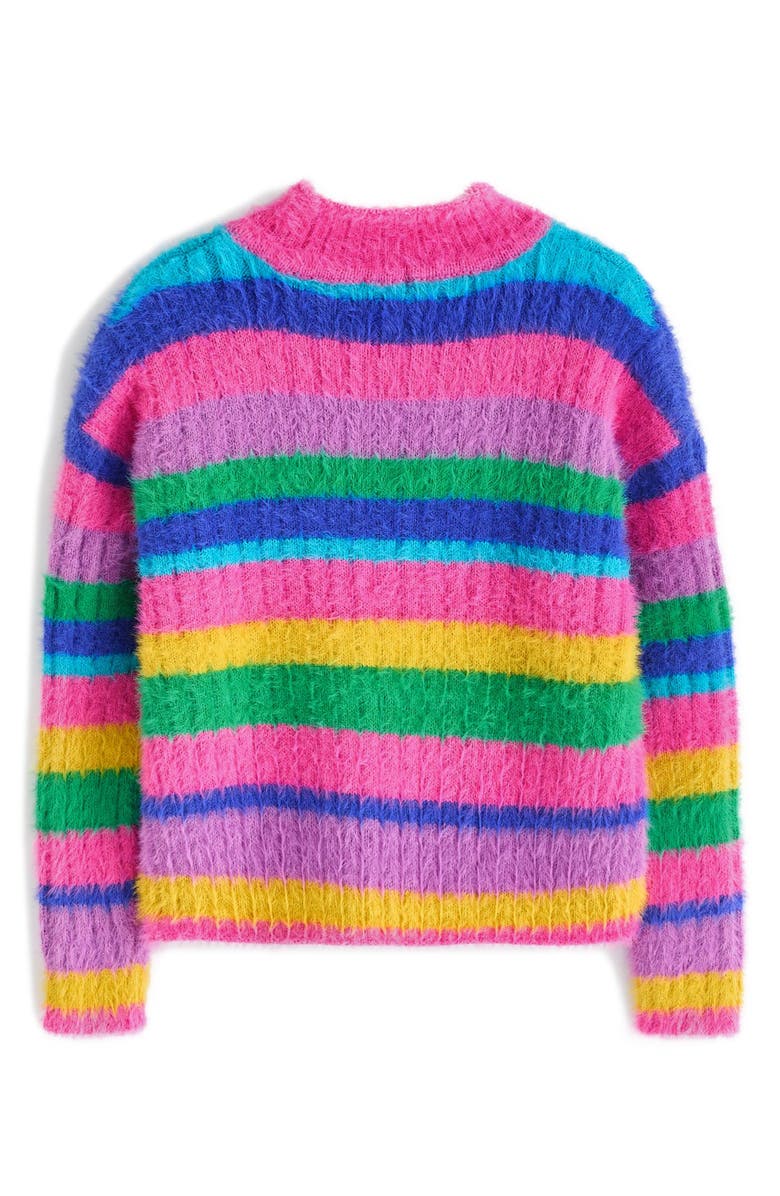 NEXT Kids' Rainbow Stripe Mock Neck Sweater, Alternate, color, 