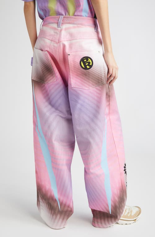 Paolina Russo Baggy Wide Leg Jeans In Pink