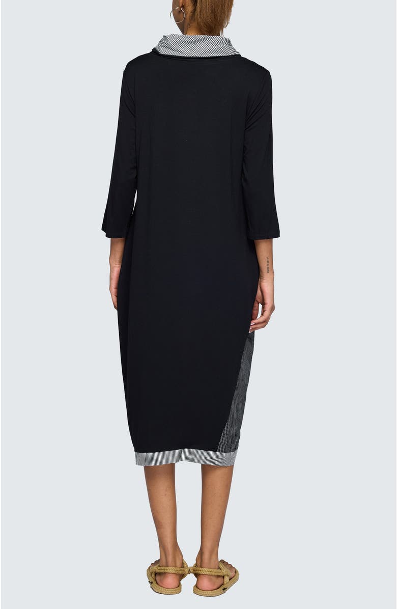 LUUKAA Ember Long Viscose Jersey Dress, Alternate, color, Black
