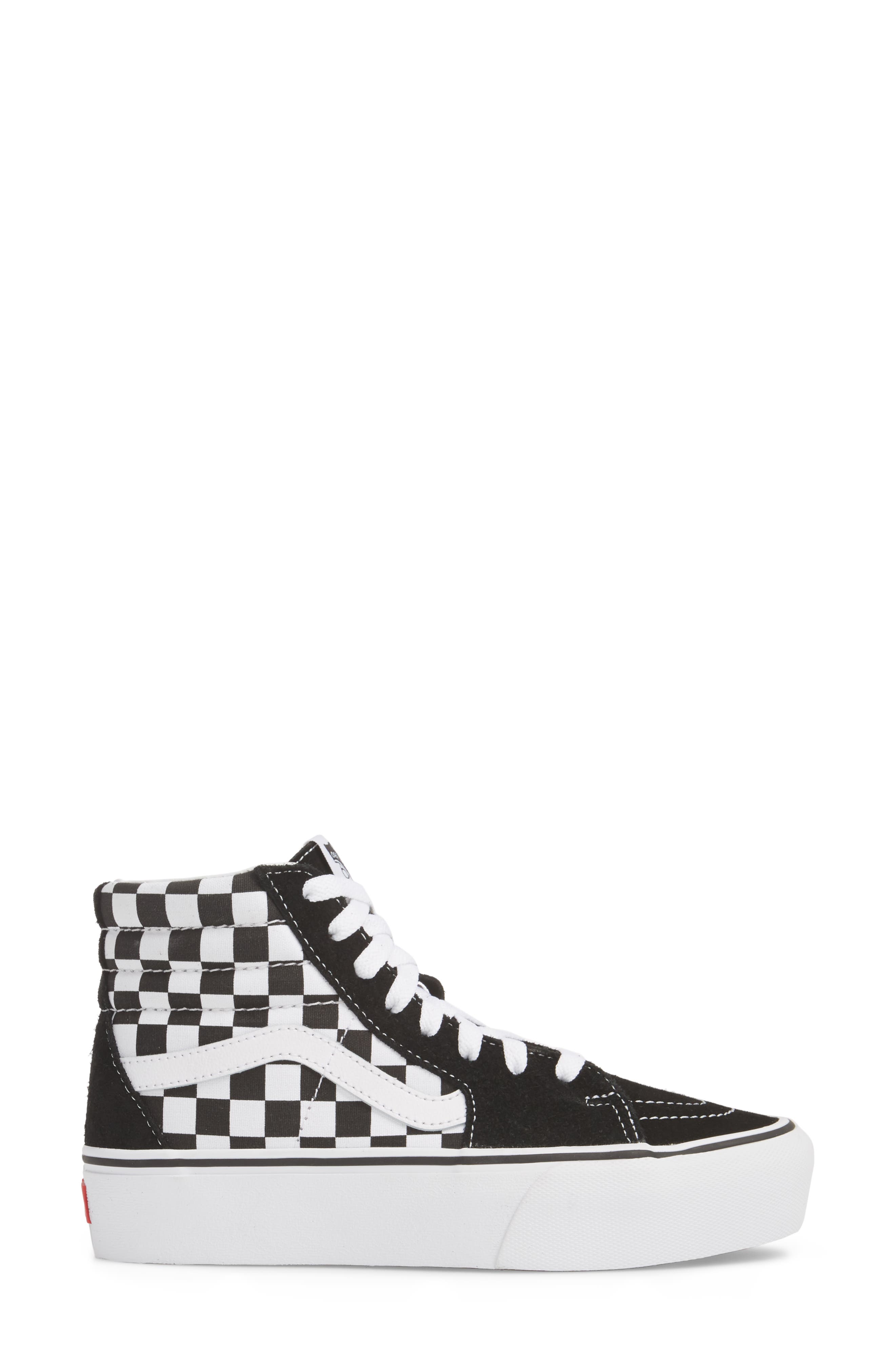 Vans UA Sk8-Hi Platform Checkerboard Sneaker, Alternate, color, 