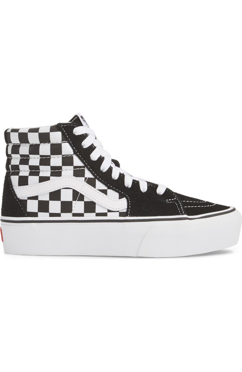 Vans UA Sk8-Hi Platform Checkerboard Sneaker, Alternate, color,