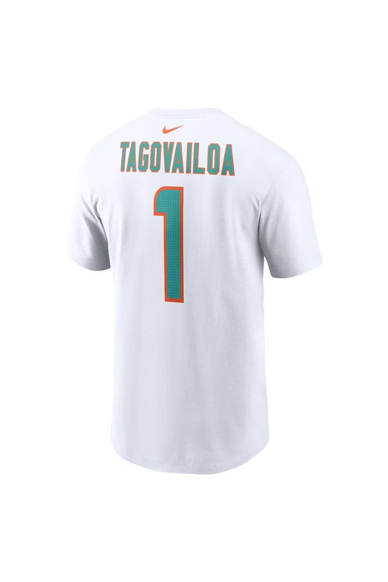 Men's Nike Tua Tagovailoa White Miami Dolphins Player Name & Number T-Shirt, Alternate, color, White