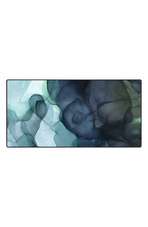 Utart Night Blue Flowing Art Desk Mat