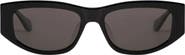 Mohala Eyewear Kalia 55mm Low Bridge Wide Width Polarized Oval Sunglasses