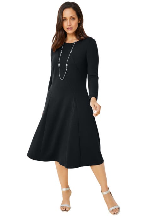 Long Sleeve Stretch Ponte Dress