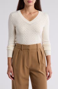 DR2 by Daniel Rainn Pointelle Stitch Vintage Sweater