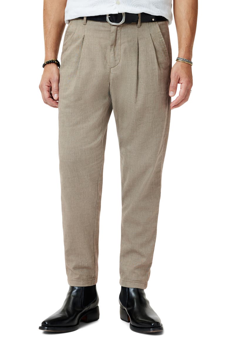 Kian Pleated Carrot Fit Pants, Main, color, SMOKED PEARL GREY