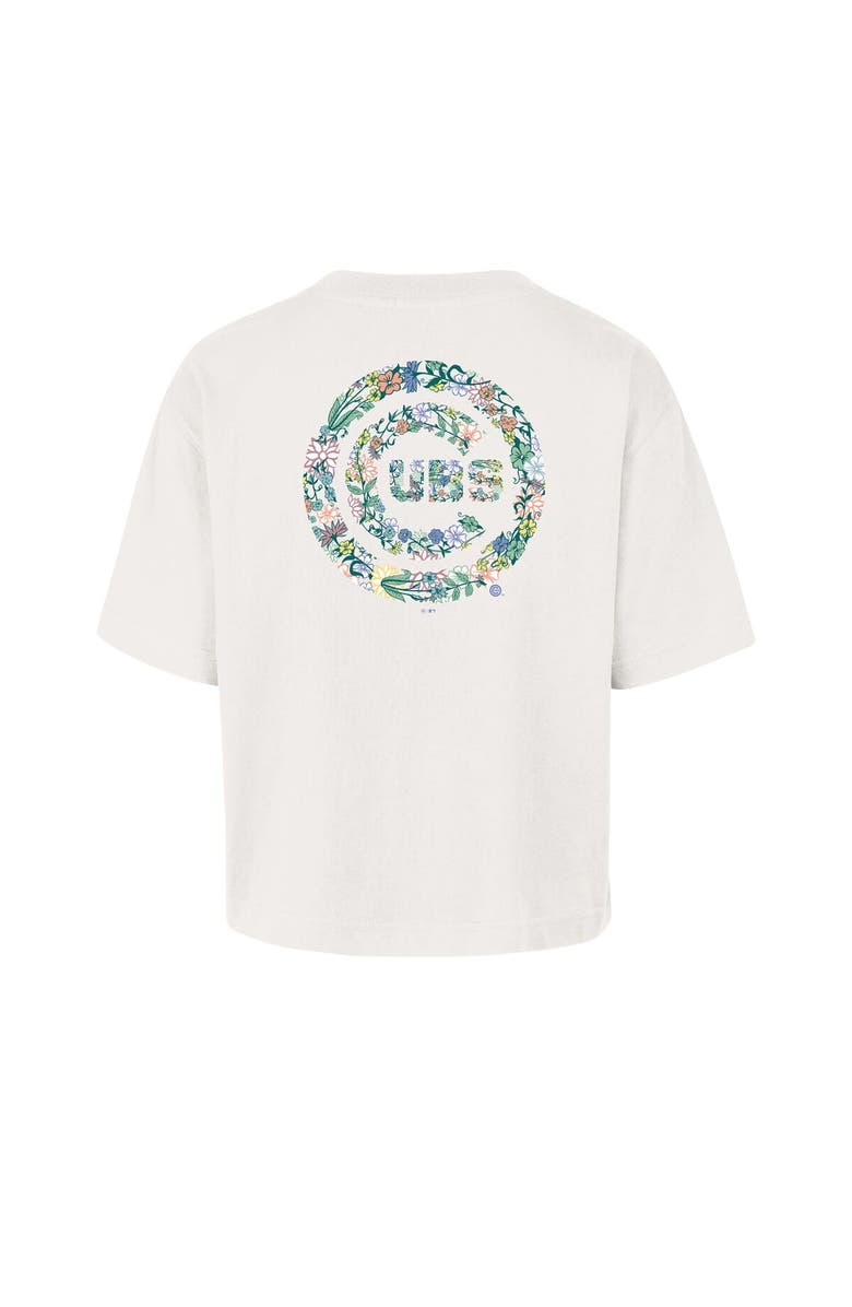 '47 Women's '47 Natural Chicago Cubs Full Bloom Cropped T-Shirt, Alternate, color, Natural
