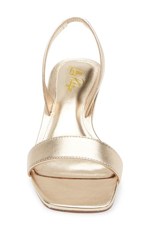 Lilly Pulitzer ® Cary Slingback Kitten Heel Sandal In Gold Metallic